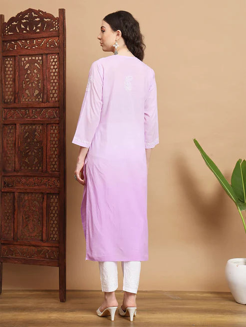 Ombre Shade Chikankari Kurta-2445
