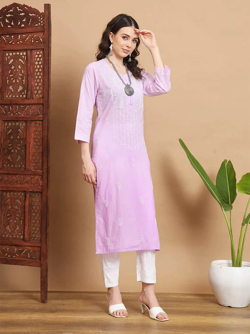 Ombre Shade Chikankari Kurta-2445