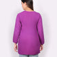 Purple Cotton Kurti for Women – Elegant Floral Embroidered Casual Wear Top