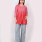 Women’s Chikankari Cotton Kurti in Tomato Red | Elegant Embroidered Tunic for Casual & Office Wear